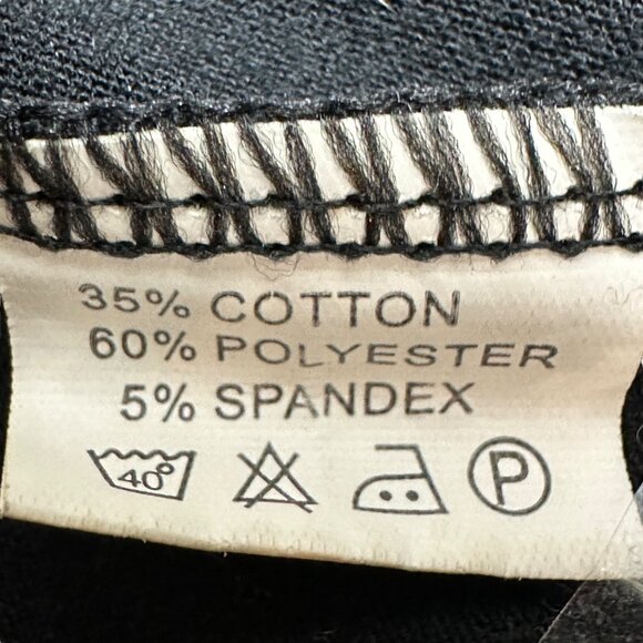 Womens Casual Dress XL A-Line Black SS Pockets Cotton Blend Soft Lightweight - Picture 4 of 8